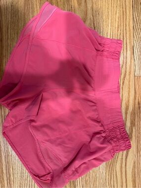 lululemon athletica Hot Pink Athletic Shorts with Smocked Waistband